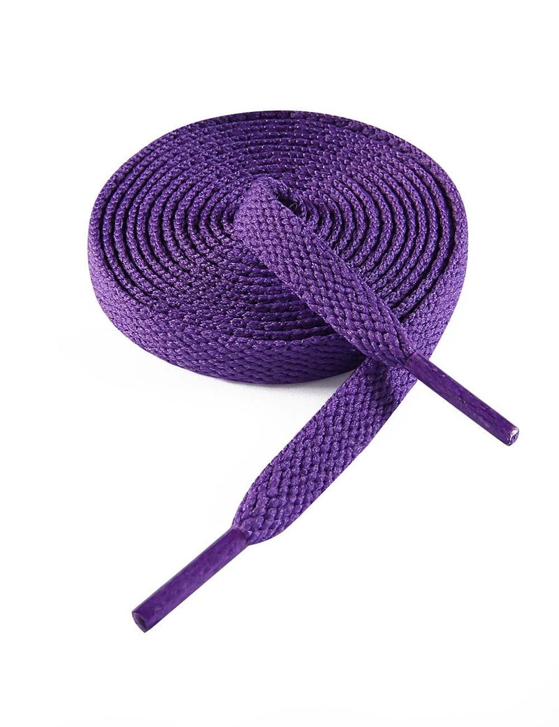VSUDO 45" Flat Purple Shoe Laces for Sneakers, Shoelaces for Sneakers, Replacements Shoe Strings for Women or Men (1 Pair-Purple-114CM) - Image 1
